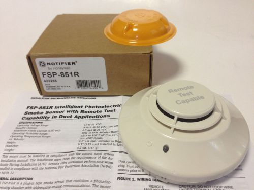 FSP-851R &#034;NEW&#034; Duct Smoke Detector Head Notifier DNR NFS2-640 3030 AFP-1010