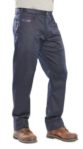 Benchmark mens flame resistant medium weight pants  hrc 2  nfpa 2112  navy  36&#034;x for sale