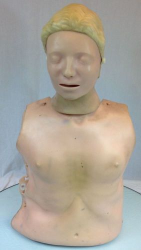 LAERDAL RESUSCI ANNE SKILLMETER ADULT CPR TRAINING TORSO NURSING MANIKIN w/ case