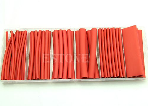 53Pcs Dual-Wall 3:1 Red Glue Lined Heat Shrink Tubing Sleeving 6Size Kit 100mm