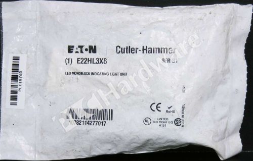 New Sealed Cutler Hammer E22HL3X8 Heavy Duty Indicating Light Unit Green Qty