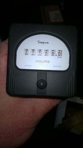 SIMPSON 03590 ELECTROMECHANICAL HOUR METER  LOWEST PRICE ON EBAY FREE SHIPPING