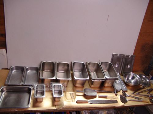 33 HOTEL PANS &amp; UTENSILS Stainless Steel Steam Table Inserts Catering Restaurant