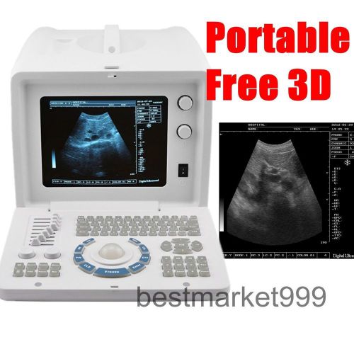 Veterinary full digital portable ultrasound scanner +7.5mhz rectal probe + 3d for sale