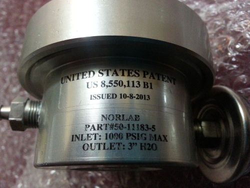 Norlab gas cylinder on demand flow regulator p# 50-11183-5 for sale