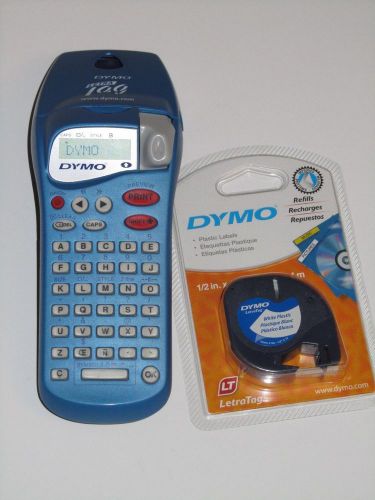 DYMO LETRATAG Handheld Label Maker blue &amp; NEW White Refill