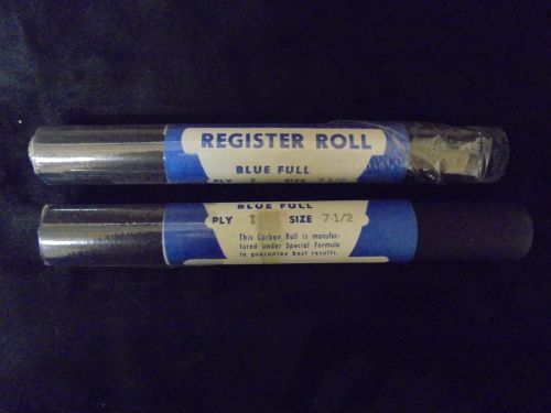(2) Vintage Blue Full Register Carbon  Rolls 1 Ply Size 7-1/2
