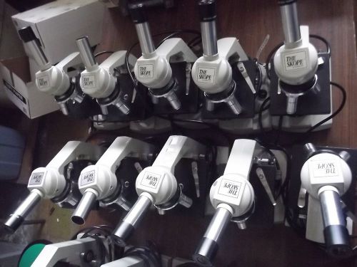 10 &#039;THE SKOPE&#039;  MICROSCOPES For Parts or Repair Heavy duty aluminum frames As Is