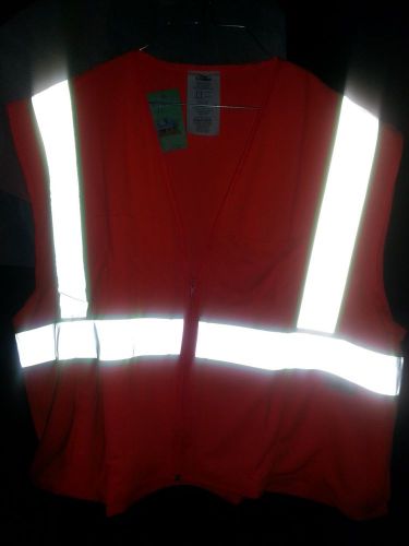 7 Safety Vests 3M  ANSI/SEA Orange &amp; Reflectors &amp; zipper and pockets
