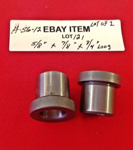 Acme h-56-12 head press fit shoulder drill bushings 5/8&#034; x 7/8&#034; x 3/4&#034; lot of 2 for sale