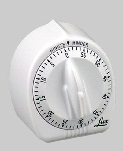 Kitchen Timer Mechanical 60 Minutes Alarm Cooking Baking Time Turn 1 Hour White