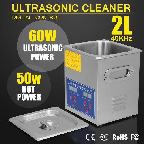 2L 2 L ULTRASONIC CLEANER 1 SET TRANSDUCER HIGH EFFICIENCY 11OV/60Hz REMARKABLE