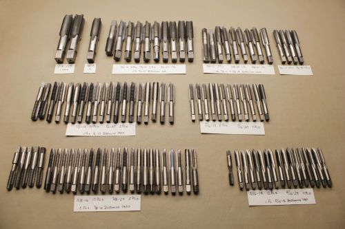 MACHINIST TOOLS TAPS-LARGE LOT OF 101 - 1&#034; THRU 5/16&#034; AND ALL SIZES IN BETWEEN