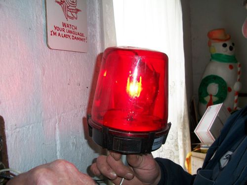 4 RED ROTATING  WARNING SIGNAL SECURITY LIGHTS