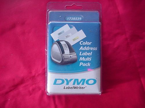 DYMO COLOR ADDRESS LABEL MULTI PACK BLUE,YELLOW AND WHITE 3 X 130