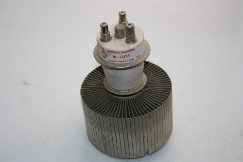 National Electronics NL-7237A Electron Vacuum Tube 7200 Volts 1.8 Amps 9kW 55MHz