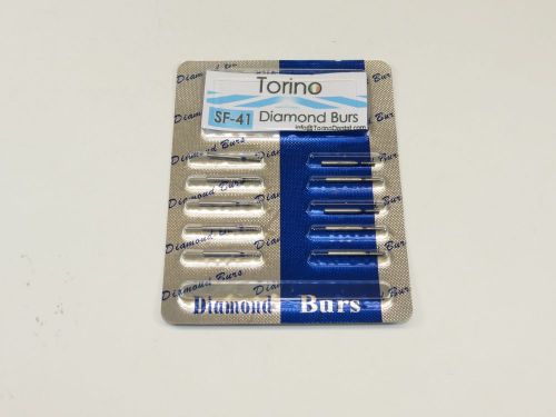 Dental Diamond Burs Cylindrical Lab SF-41 FG Set /1 Pack 10 Pcs TORINO