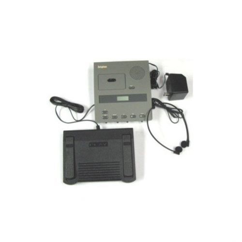 Dictaphone 3740 Microcassette Transcriber w/ Foot Control-Headset-Power Supply