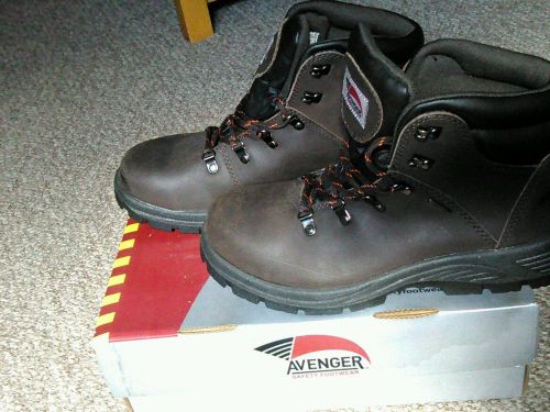 AVENGER SAFETY FOOTWEAR A7225 SZ: 10 Hiking Boots, Steel, Mens,Lace Up,PR