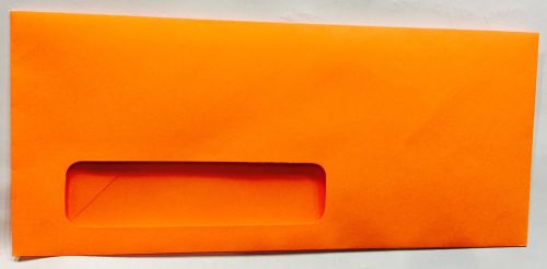 #10 (4 1/8&#034; x 9 .5&#034;) Premium Cosmic Orange Window Envelopes 1000 ct. Astrobright