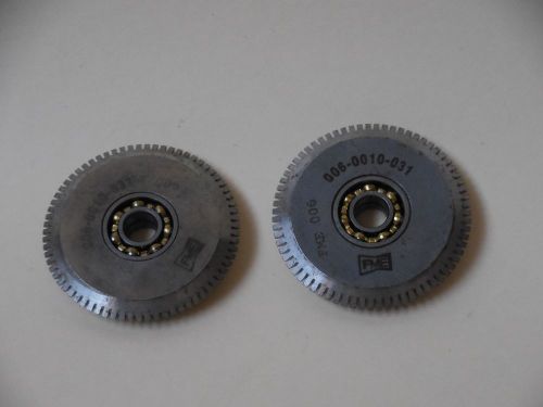 SET OF 2, FME PERFORATED SLITTER WHEELS # 006-0010-031, PRINTING PRESS ACCESSORY