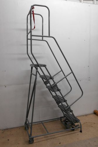 Cotterman Rolling Steel Ladder Six 6 Step Ladder