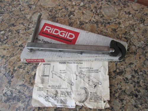 RIDGID Basin Wrench No. 1017 w original box