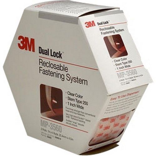 3M MP3560 Dual Lock Reclosable Fastener System 1 x 5yd Clear 2-Pack