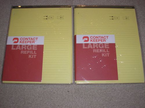 Lot of 6 Contact Keeper Large Refill Kit Contact Pages, Note Pages Card Sheets