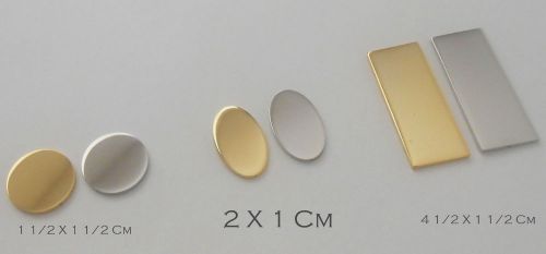 Brass and Stainless Steel Engraving Plates 6 Pieces