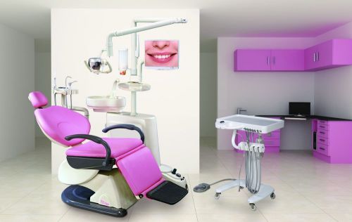New dental unit chair f6 model hard leather controlled integral fda ce approved for sale