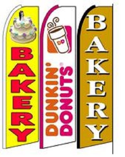Bakery, Dunkin Donuts King Size  Swooper Flag pk of 3 Combo