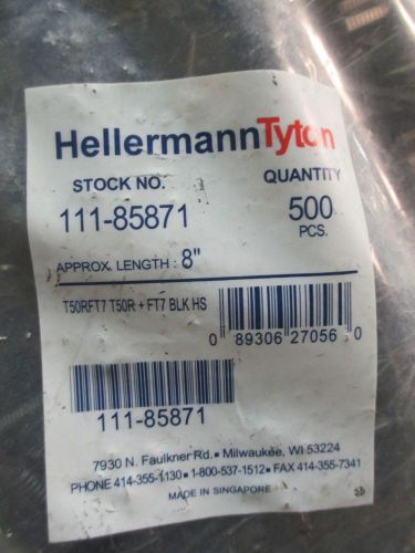 #a363 1000 NEW Hellermann Tyton High Temp Cable Tie 8&#034; T50RFT7T5OR Cable Ties