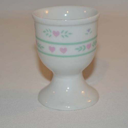 Egg Cup Holder Pink Heart White Cup from Giftcraft