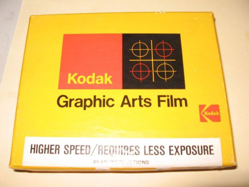 Kodak 4x5 graphic arts ortho film, type 3 ,# 2556,  box of 50, exp 10/1979 for sale