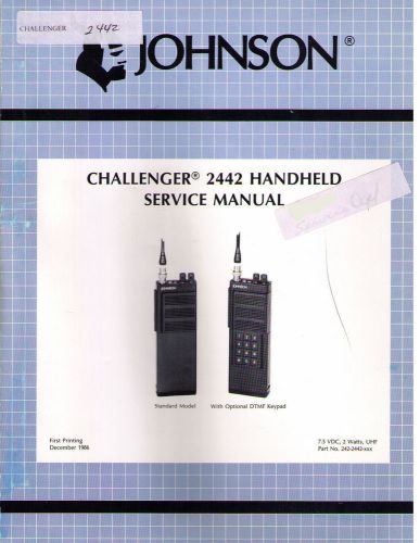 Johnson Service Manual CHALLENGER 2442 HANDHELD