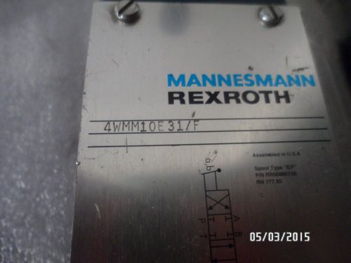 REXROTH&#034; DIRECTIONAL VALVE / R900592485 /Model: 4WMM10G31/F