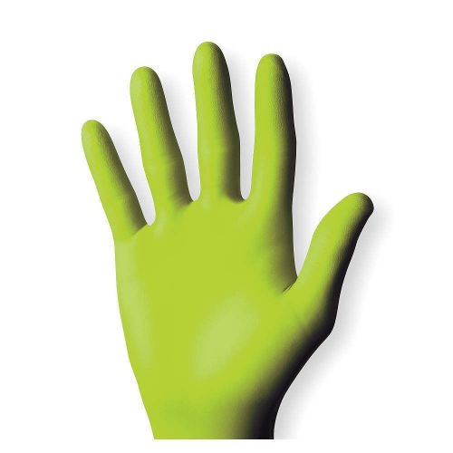Disposable gloves, nitrile, l, green, pk100 7705pftl for sale