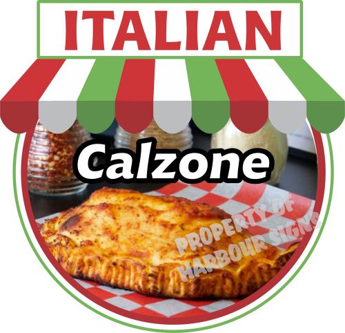 Italian Calzone Decal 14&#034; Food Truck Concession Restaurant Menu Vinyl Sticker
