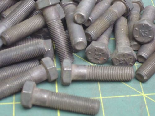 3/8-24 x 1-1/2 hex cap screws black grade 8 partial threads (qty 38) #57177 for sale