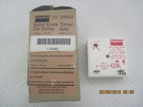 DAYTON 2A562 Solid State Timer On Delay - NOS