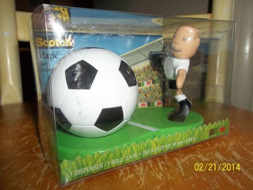 3M Scotch Soccer Ball Player Refillable Magic Tape Dispenser NEW Soccer Mom