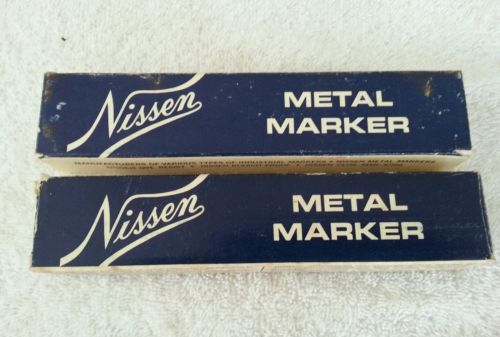 2 Nissen Metal Markers Yellow &amp; White