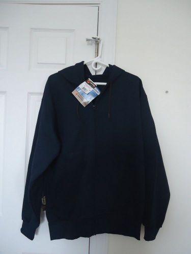 Flame resistant hoodie jacket blue size m westex bigbillfr indura ultrasoft for sale