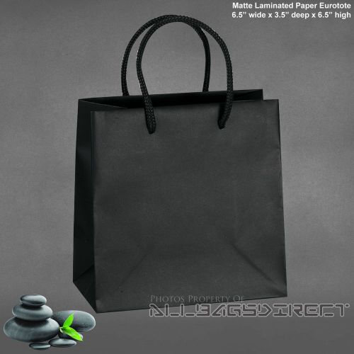 50 pcs Paper Bag Retail Bag Gift Bag Jewerley Bag Black Matte Bag 6.25x3.5x6.5