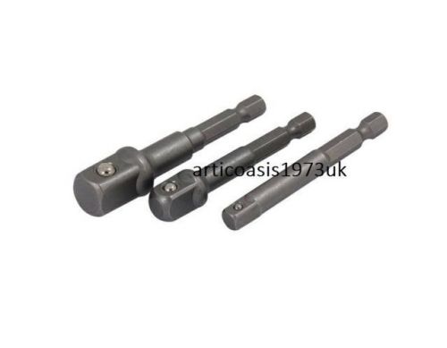 3pc Socket Driver Extension Bar Set - 1/4 inch . 3/8 inch . 1/2 inch