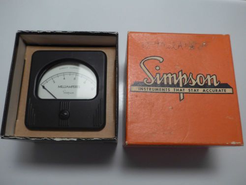 Simpson Model 27 0-10ma panel meter