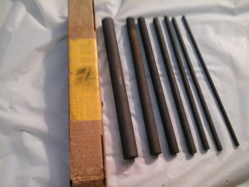 Forney Carbon  Rods ,Set Of 7 Different Sizes.1/4 ,5/16,3/8,1/2,5/8,  3/4&#034; x 12&#034;