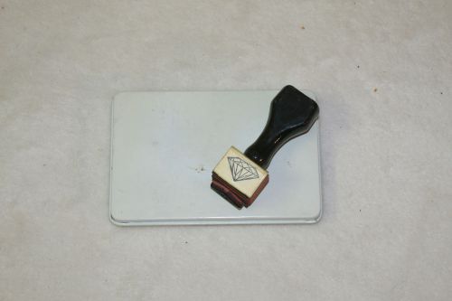 Vintage Jewelry Ink Pad and Diamond Stamp