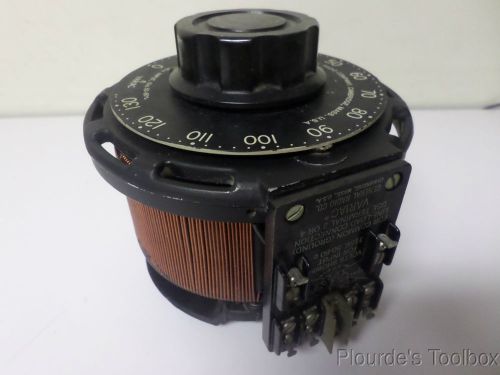 Used General Radio Variac Variable Autotransformer, 115V In, 10A Out, Type V10